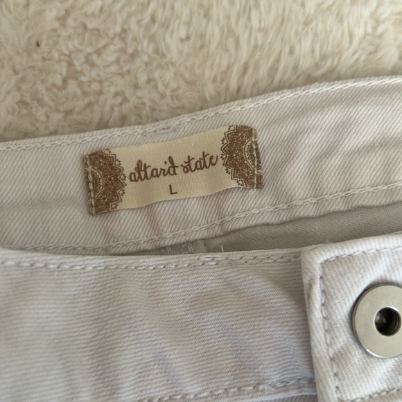 Altard State White Denim Blue Flower Embroidered Mini Skirt - Picture 5 of 5